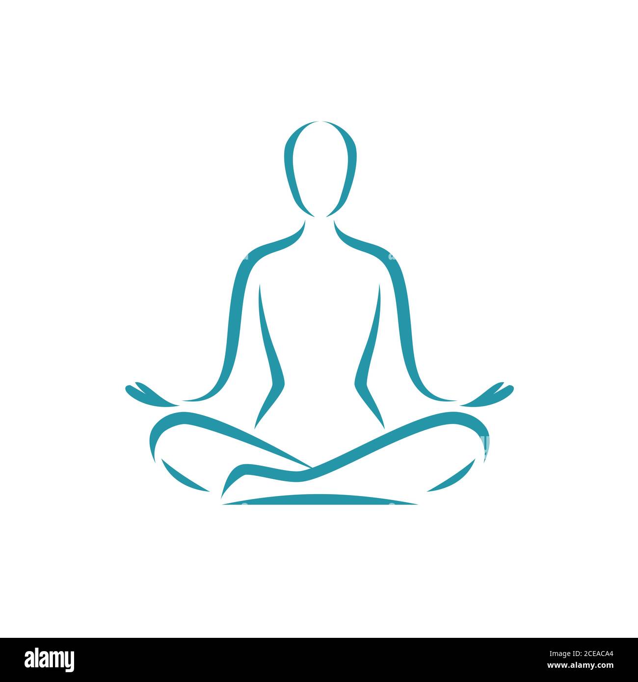 Yoga-Logo. Meditation, Spa, Schönheit Symbol Stock Vektor