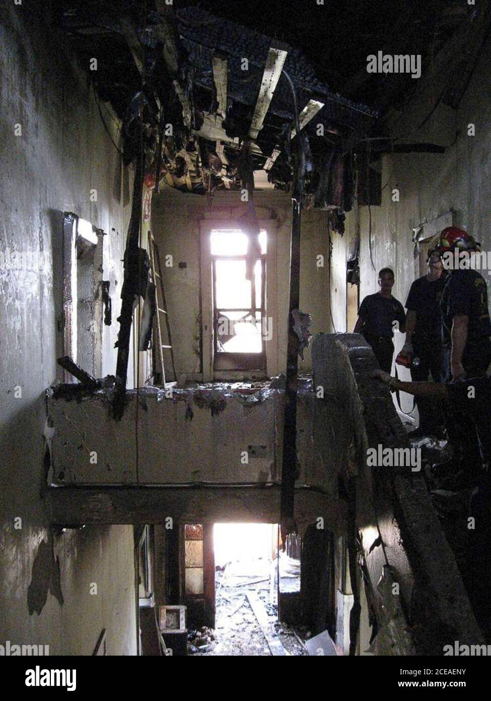 Austin, TX 10. Juni 2008: Blick auf das Governor's Mansion, Blick im zweiten Stock nach Osten von der Spitze der großen Treppe. ©Texas Governor's Office/Pool Stockfoto