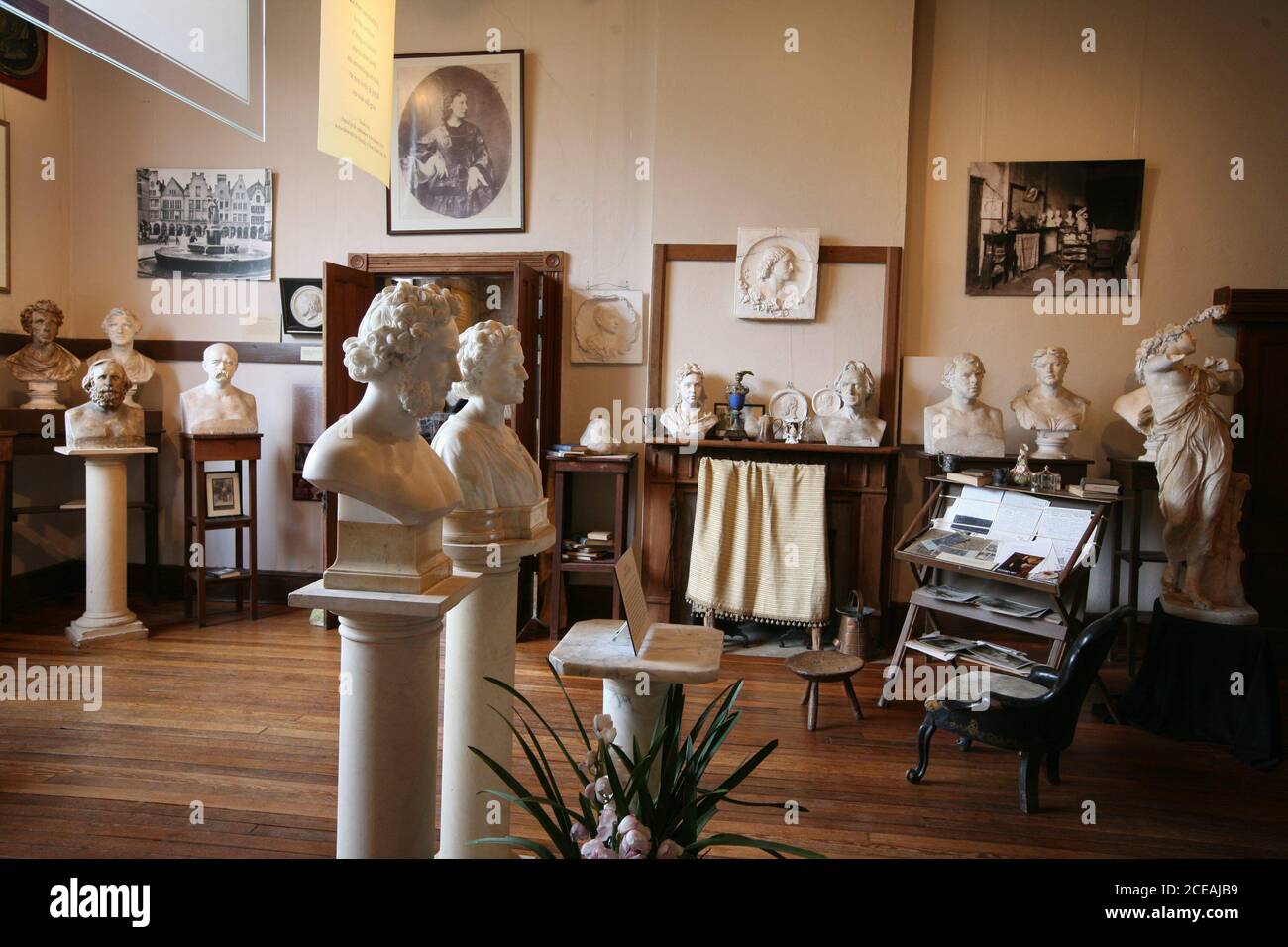 Austin, Texas, 18. Januar 2008: Inneneinrichtung des Ateliers des Bildhauers Elizabet Ney (1833-1907), der in Deutschland geboren wurde und nach Texas emigrierte, um zu einer der einflussreichsten Frauen der texanischen Kunstgeschichte zu gehören. War einst ein Treffpunkt einflussreicher texanischer Künstler und Politiker. ©Bob Daemmrich Stockfoto