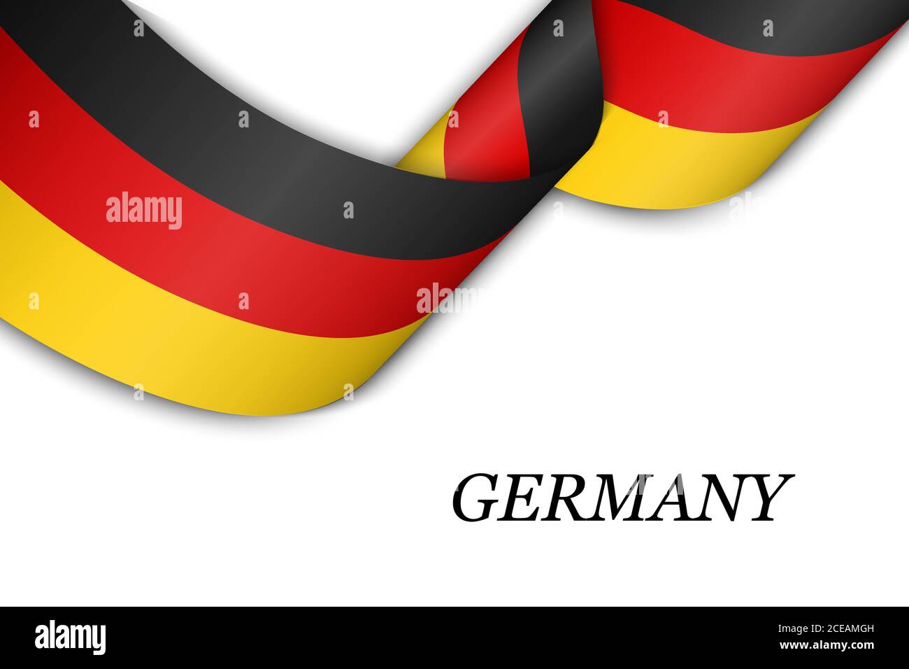 Winkende Band oder Banner mit Flagge von Deutschland Stock Vektor Winkende Band oder Banner mit Flagge von Deutschland Stock Vektor