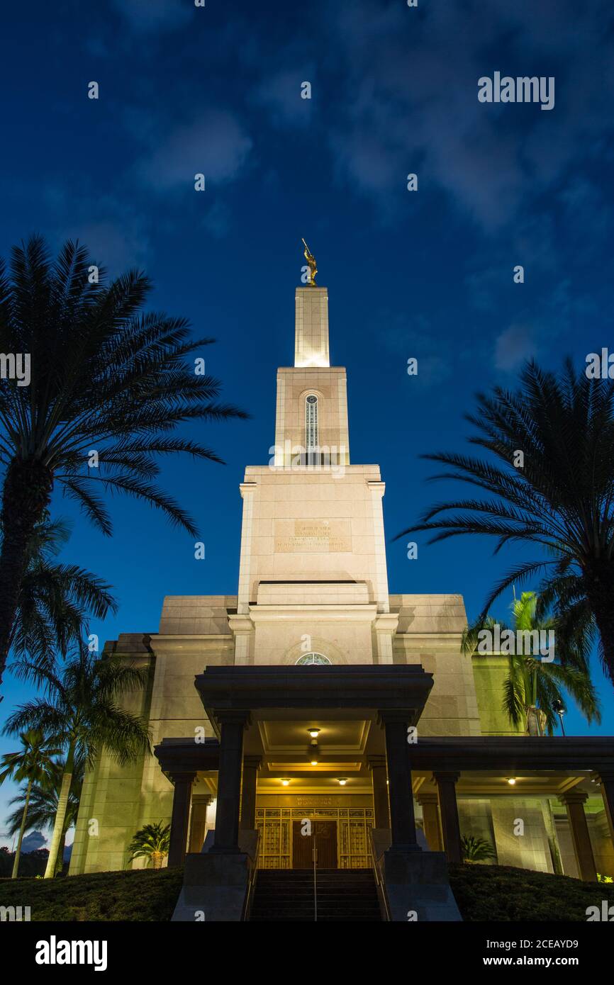 Der Santo Domingo Dominikanische Republik Tempel der Kirche Jesu Christi der Heiligen der Letzten Tage wurde im Jahr 2000 fertiggestellt. Es ist der erste LDS oder Stockfoto
