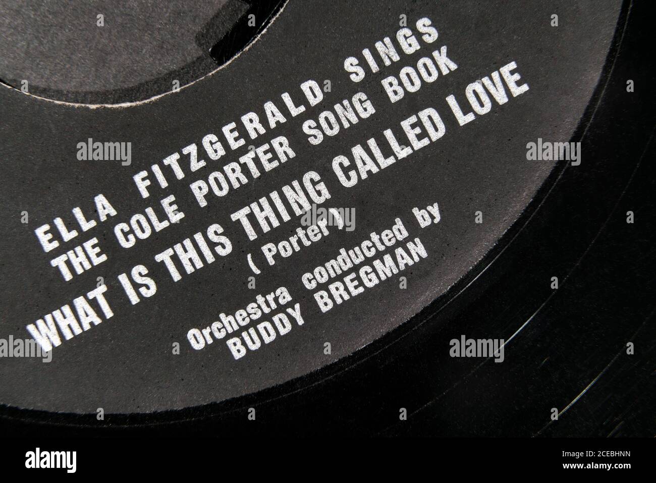 Was ist diese Sache genannt Liebe Ella Fitzgerald singt die Cole Porter Song Book 78 rpm Shellac Plattenlabel Stockfoto