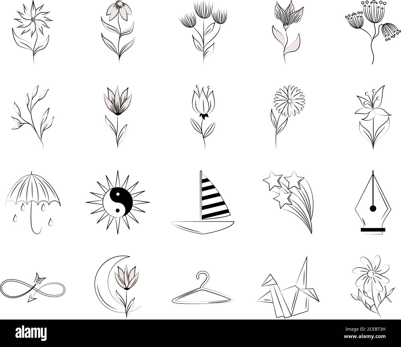 Vector Icons Simple Minimalist Design Stockfotos Und Bilder Kaufen Alamy