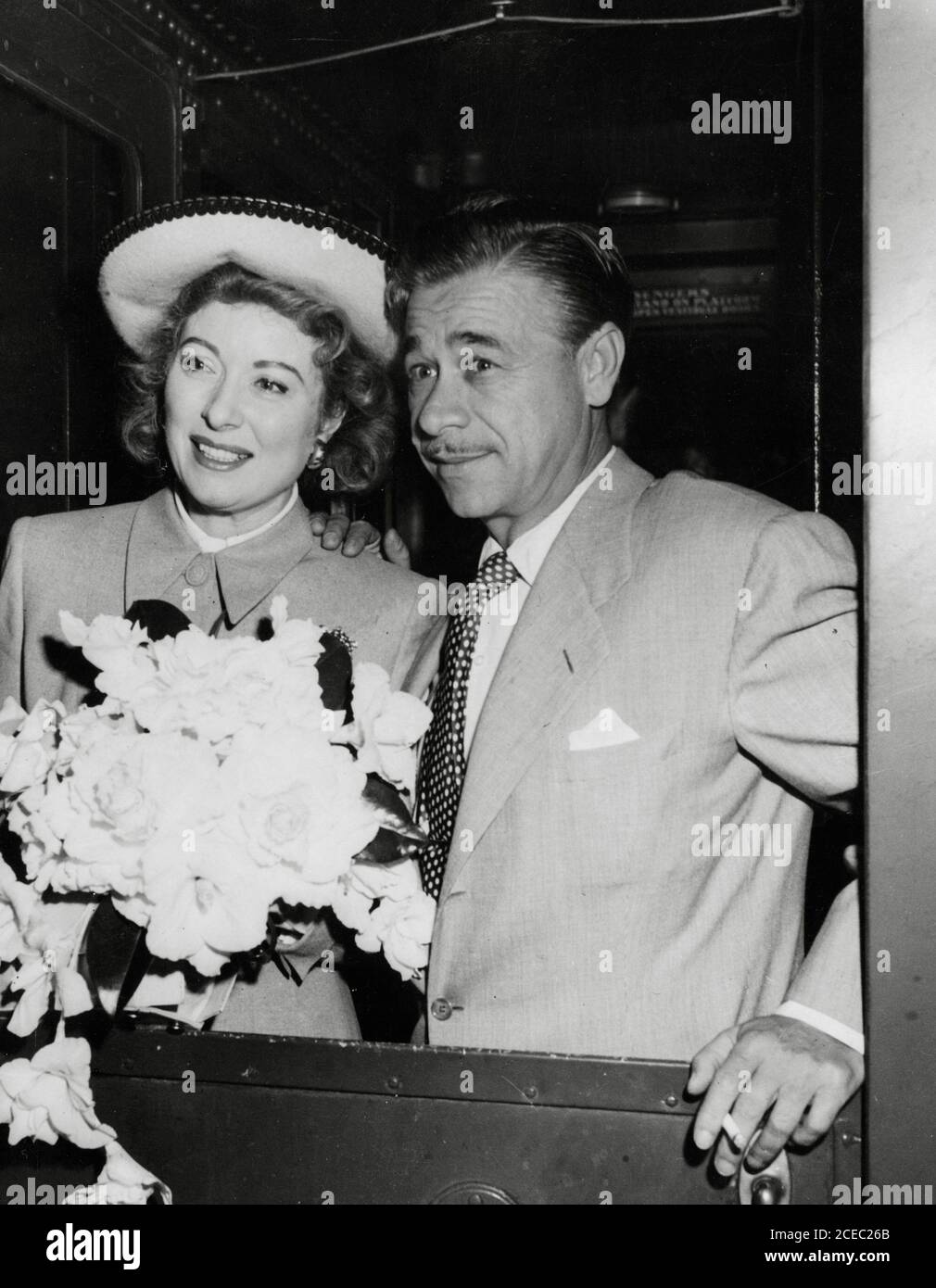 Greer Garson mit ihrem Mann, Buddy Fogelson, 1949. Dateireferenz # 34000-347THA Stockfoto