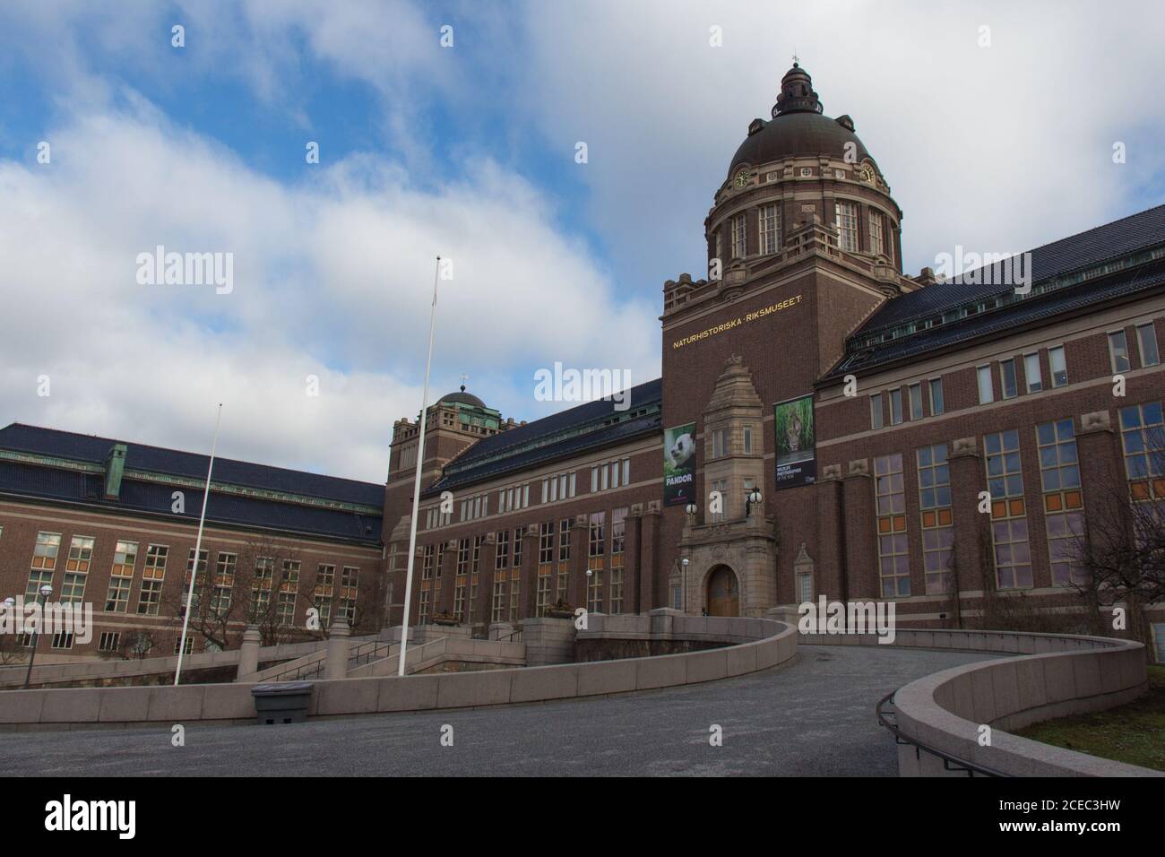 Stockholm, Schweden - März 19 2019: Fassadenansicht des Schwedischen Königlichen Naturhistorischen Museums am 19 2019. März in Stockholm, Schweden. Stockfoto