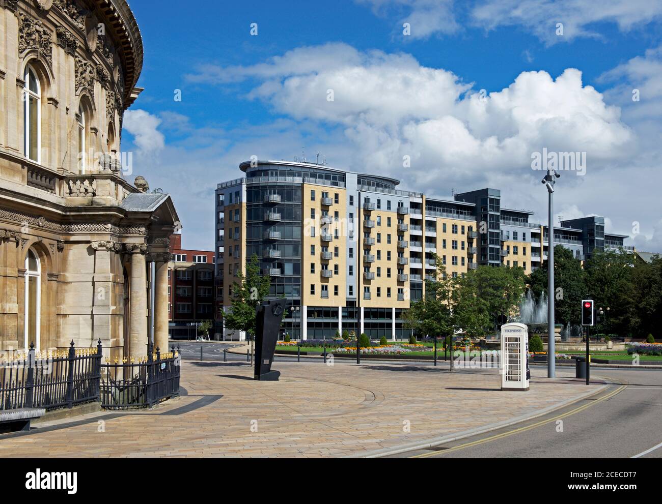 Queen's Gardens und BBC Gebäude, Hull, East Yorkshire, England, Großbritannien Stockfoto