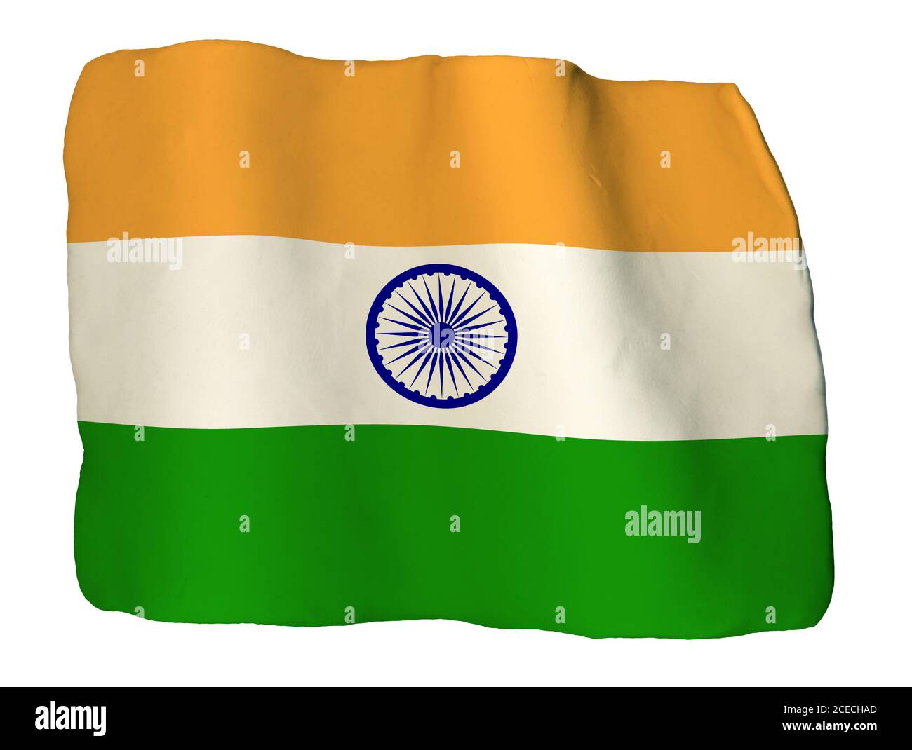 Indien Plastilin Flagge Stockfoto