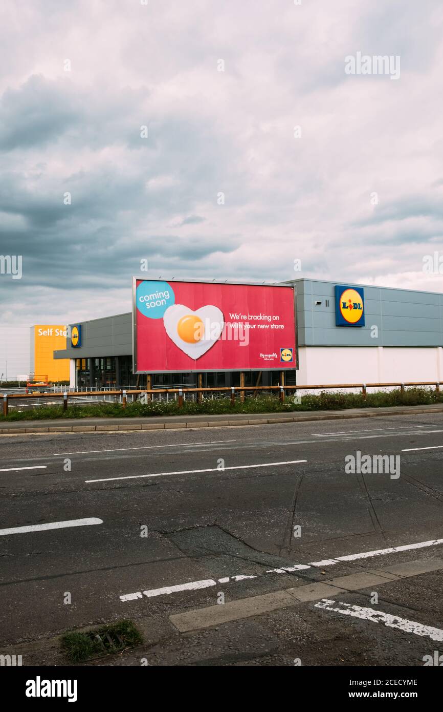 Brandneues Lidl-Geschäft in Longwell Green, Bristol. September 2020 Stockfoto