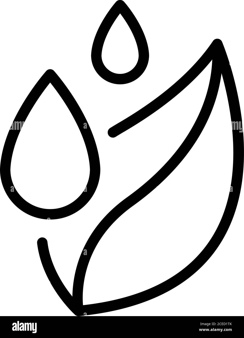 Blatt Tropfen ätherisches Öl Symbol, Umriss Stil Stock Vektor