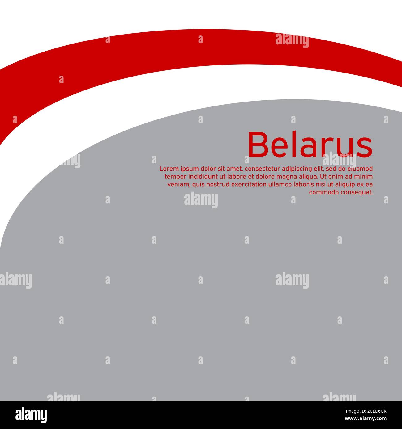 Abstract winkende neue Flagge weißrusslands. Protestaktionen. Der schöpferische Hintergrund für die Gestaltung des patriotischen Banners Weißrussland. Weißrussischer Staat Stock Vektor