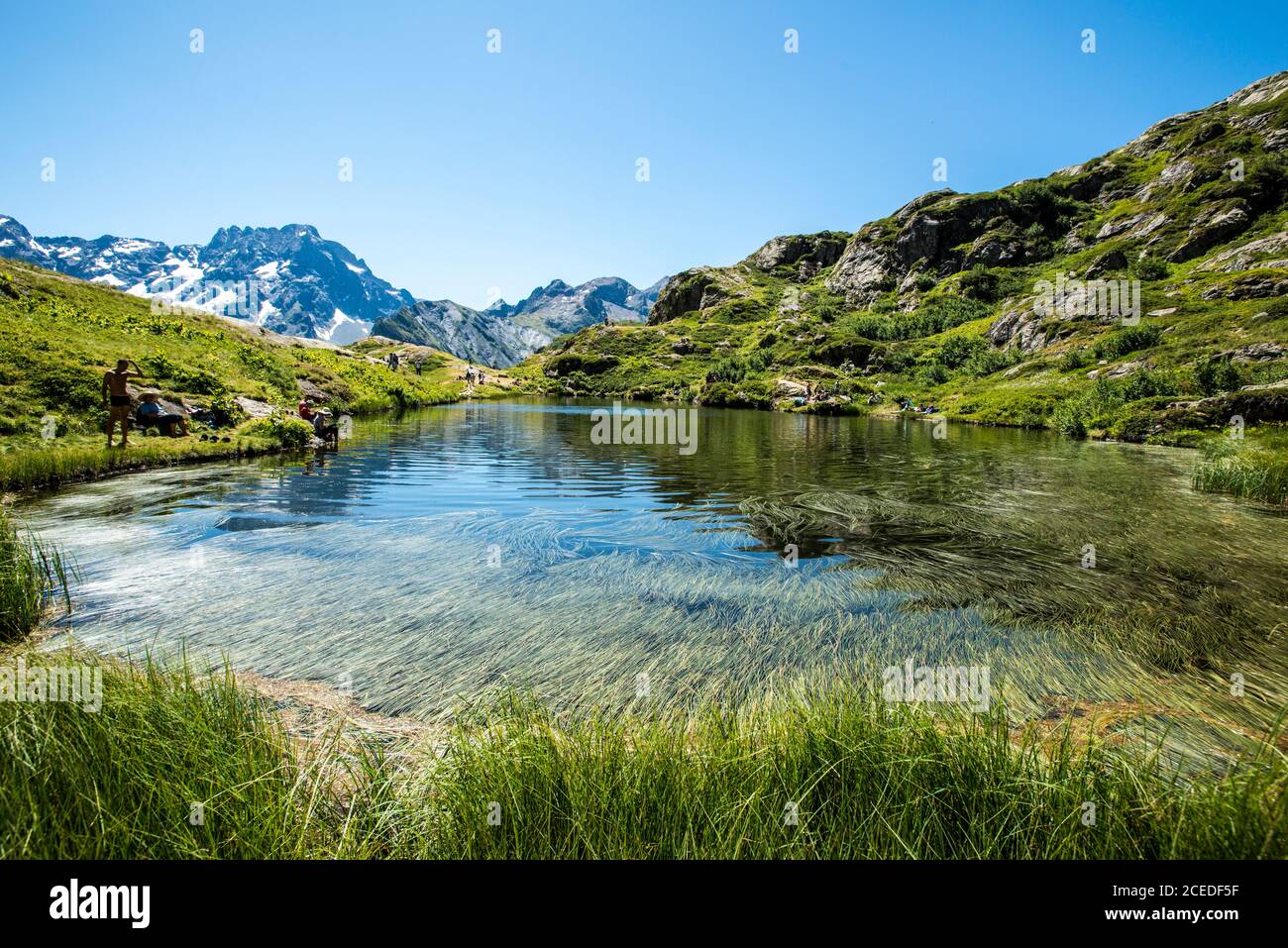 Lauzon Lagune in den französischen Alpen Stockfoto