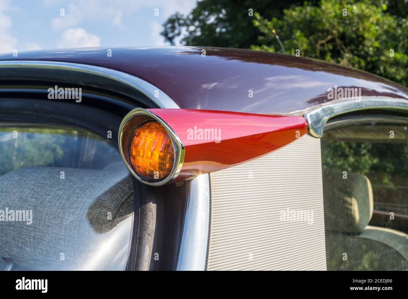 'Cornette' Rücklicht Verkleidung eines Citroen ID 1968, Newby Hall, Yorkshire, England Stockfoto