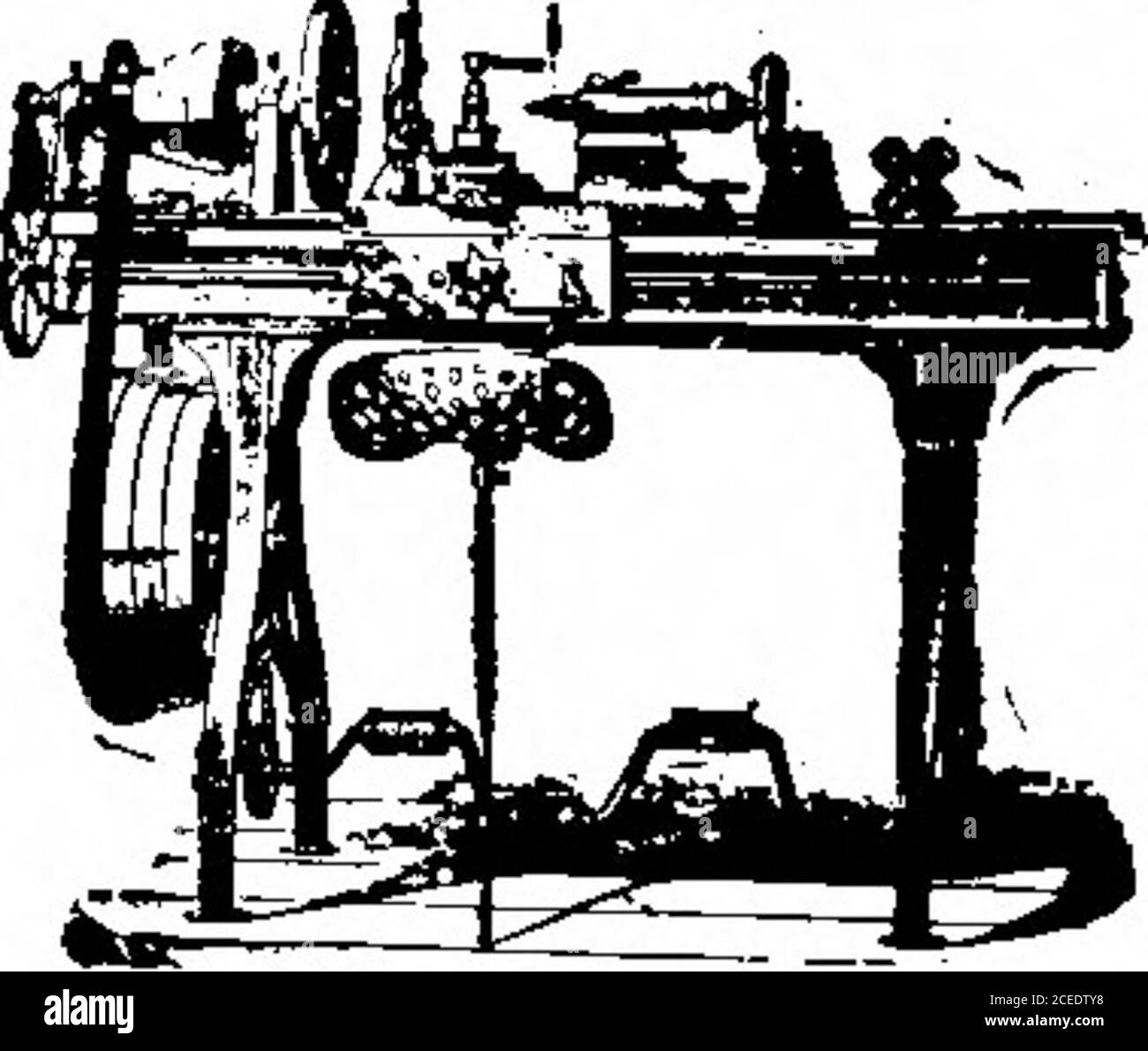 . Scientific American Volume 88 Number 12 (März 1903). FÜR BÜCHSENMACHER. WERKZEUGMACHER, EXPERI-MENTAL & REPAIRWORK, ETC. Von9-in.tol3-in.swin&gt;r.arrangiert für Dampf oderFoot Power, Velocipedeoder Stand-up-Tretle.Send for Catalog.W.F.&JN0.BARNES CO. Gegründet 1872.1999 Ruby St., Rockford, III. Die Perfektion der Rohrbearbeitung wird zugelassen, wenn unsereNr. erreicht wird. 9H ROHR THREADINGMACHINE wird verwendet. Als Handmaschine ist es das einzige bekannt, das 8 Zoll Rohr mit Leichtigkeit und Zufriedenheit schneiden und fädelnanschneiden wird. Ein wertvolles Merkmal ist. Das ist keine willkürliche Bleischraube für Detenminingstyle oder Pitch von Stockfoto