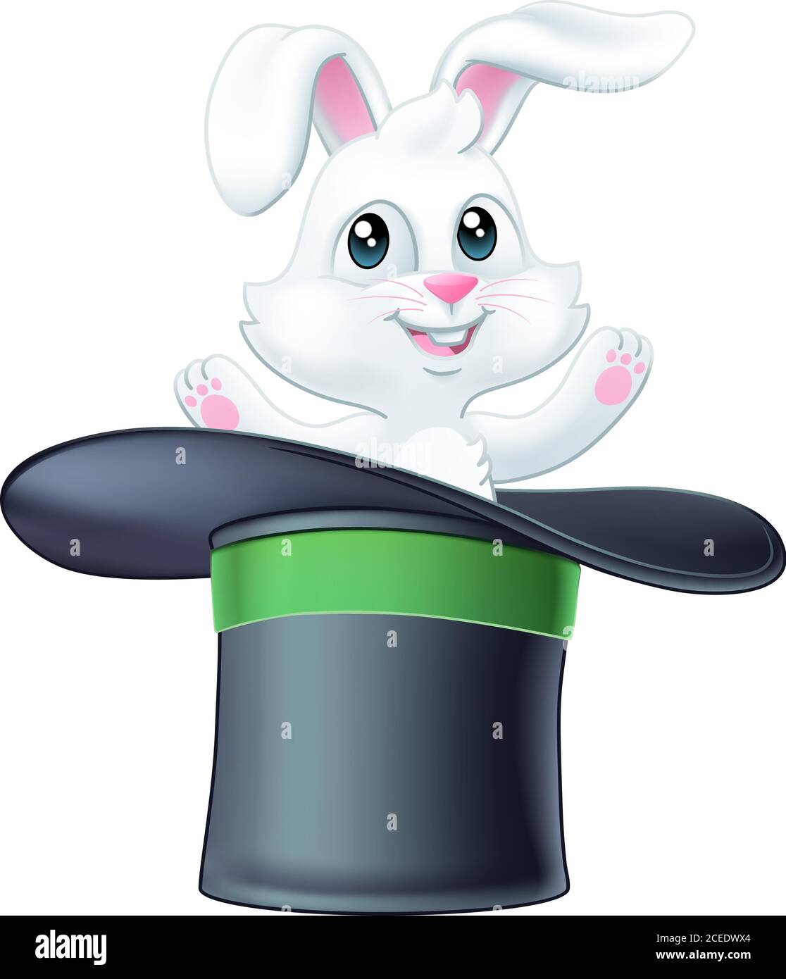Zaubertrick Magier Top Hat Kaninchen Illustration Stock Vektor