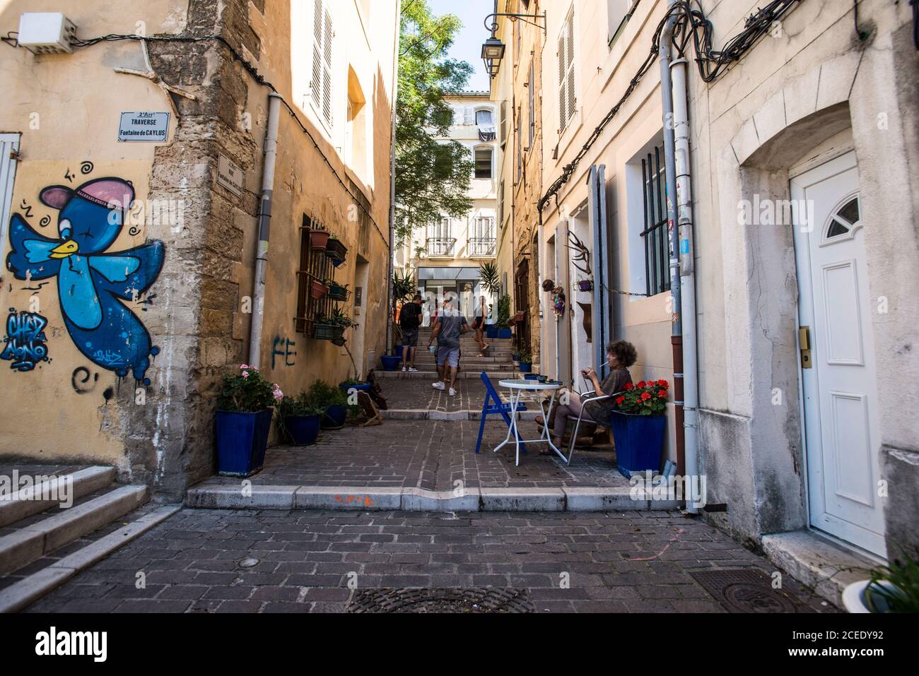Le Panier Viertel in Marseille Stockfoto
