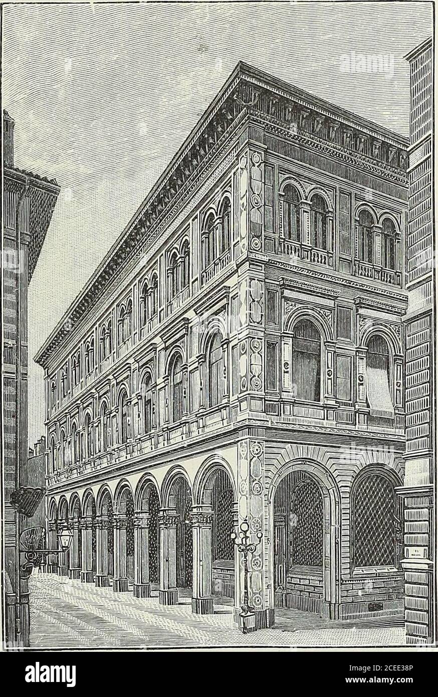. La patria; geografia dell' Italia. Cenni storici, costumi, topografia, prodotti, industria, commercio, mari, fiumi, laghi, canali, strade, ponti, strade ferrate, porti, monumenti, dati statistici; popolazione, istruzione, bilanci provinciali e comunali, istituto di beneficeca, edifici pubblici, Archali e edifìzio. collocò Notevolissimo nel palazzo dellArchiginnasio èil cortile donore, al quale si accede dal porticodel Pavaglione per un atrio chiuso da unartisticaporta-cancello in ferro battuto, tolta Stockfoto