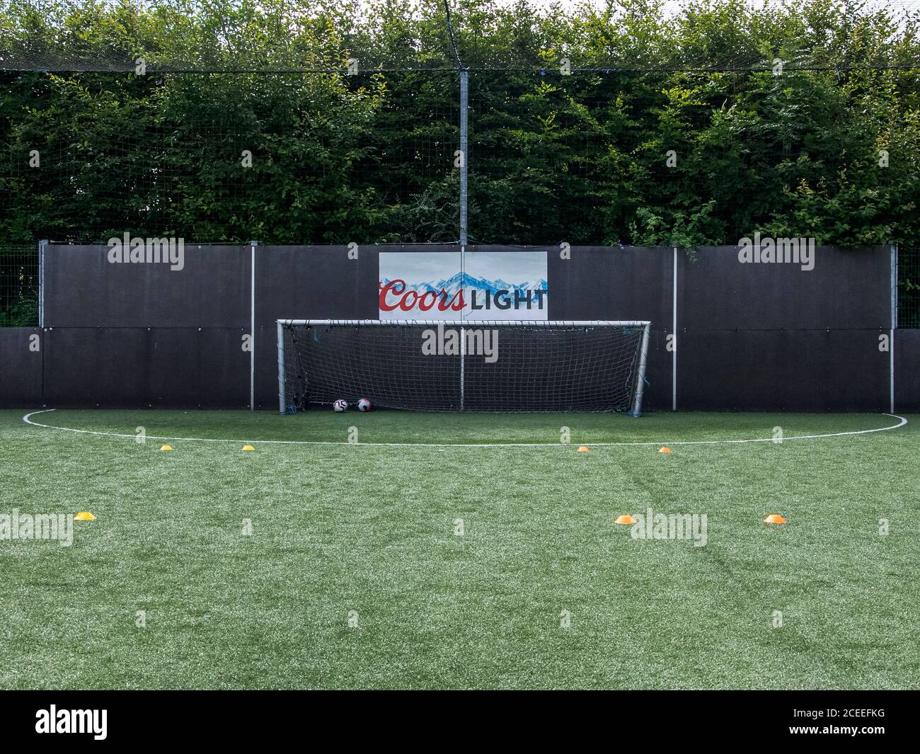 Glasgow, Schottland, Großbritannien. 29. Juli 2020: Fußballspiele in einem Fußballkomplex in Glasgow. Stockfoto