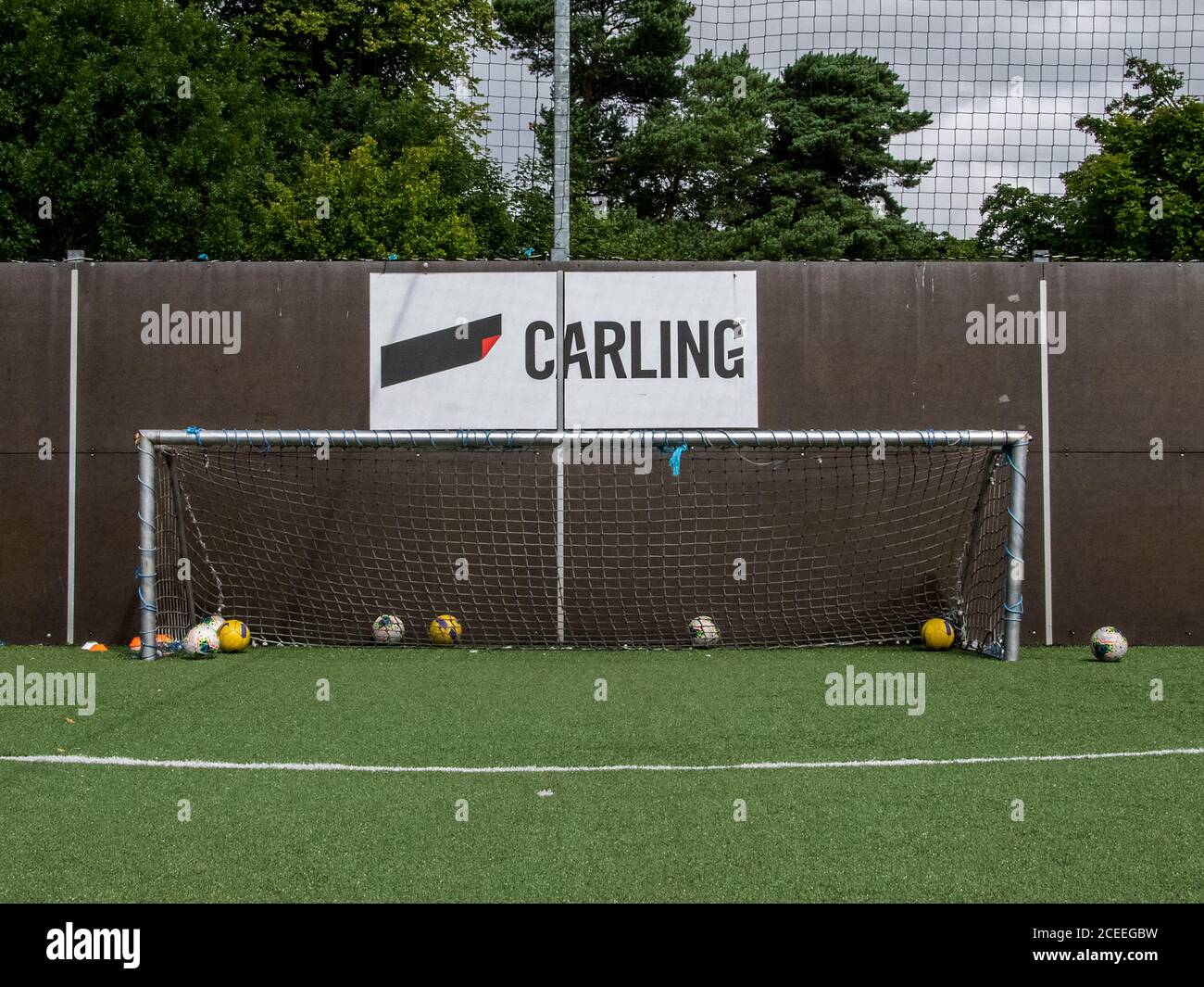 Glasgow, Schottland, Großbritannien. 29. Juli 2020: Fußballspiele in einem Fußballkomplex in Glasgow. Stockfoto