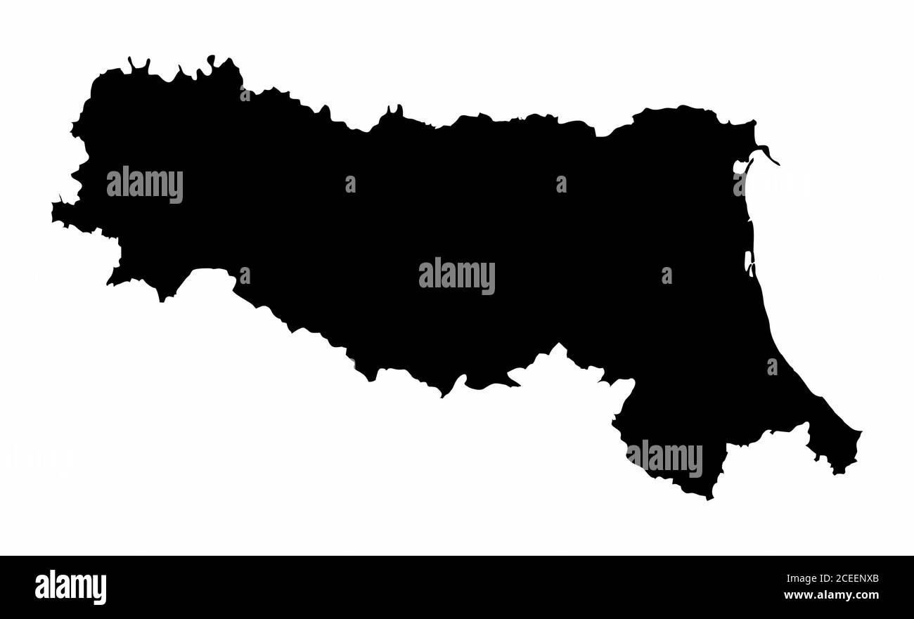 Karte der Region Emilia-Romagna Stock Vektor