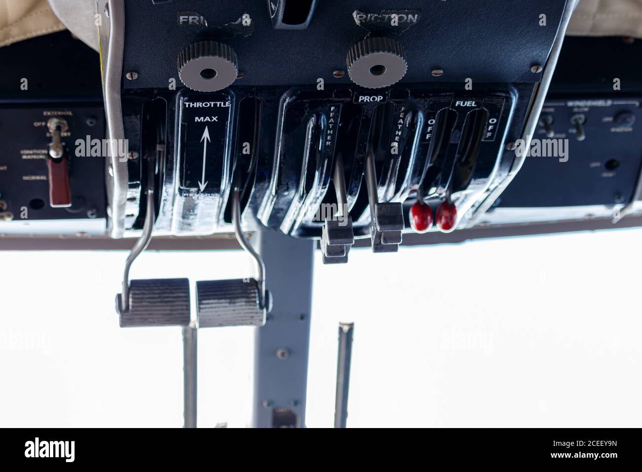 Zwei Otter Wasserflugzeug Cockpit Ansicht. Stockfoto