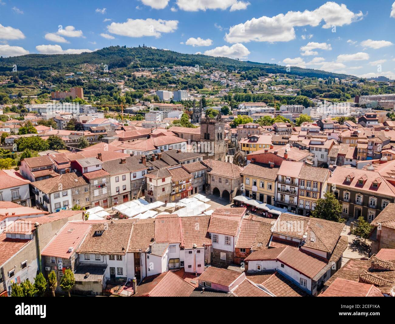 Mittelalterliches Stadtzentrum von Guimaraes, erste Hauptstadt Portugals Stockfoto