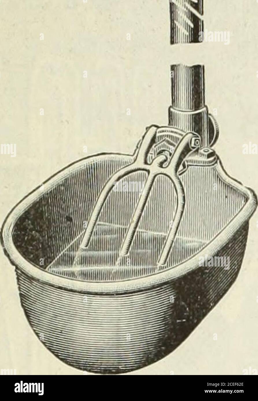 . 1916 Griffith und Turner Co. : Hof- und Gartenbedarf. Aus dem Absacken.- das Tor hängt an den Abhängen. Wenn sie geöffnet ist, schwingt sie^; flach gegen den Stift. Der doppelte Pin Hall Safe Musterschloss, verriegelt automatisch, wenn das Tor zugeschleust wird. Er wird durch Drehen eines Rades entriegelt und kann möglicherweise nicht versehentlich entriegelt werden. Star Bull Pen, SV Fuß hoch; Gewicht, pro Fuß, 30 lbs., Preis, pro Fuß 2.08 € Torfittings, pro Set 5.00 € Starre Halterung zum Halten des Stiers beim Reinigen Stift 3.00 € Selbstreinigende mango-er, ausgestattet mit Federn zum Aufbewahren 5.00 € offenes Heugestell, Preis 5.25 € STERNKUHSTIFT Gewicht pro Stockfoto