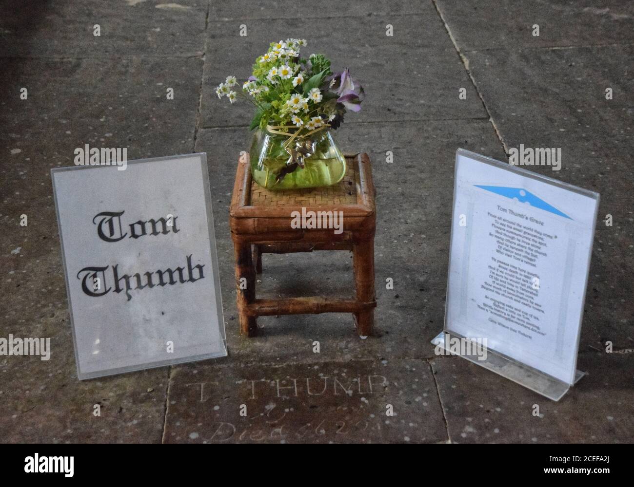 Grab von tom Thumb, The Holy Trinity Collegiate Church, lincolnshire, england Stockfoto