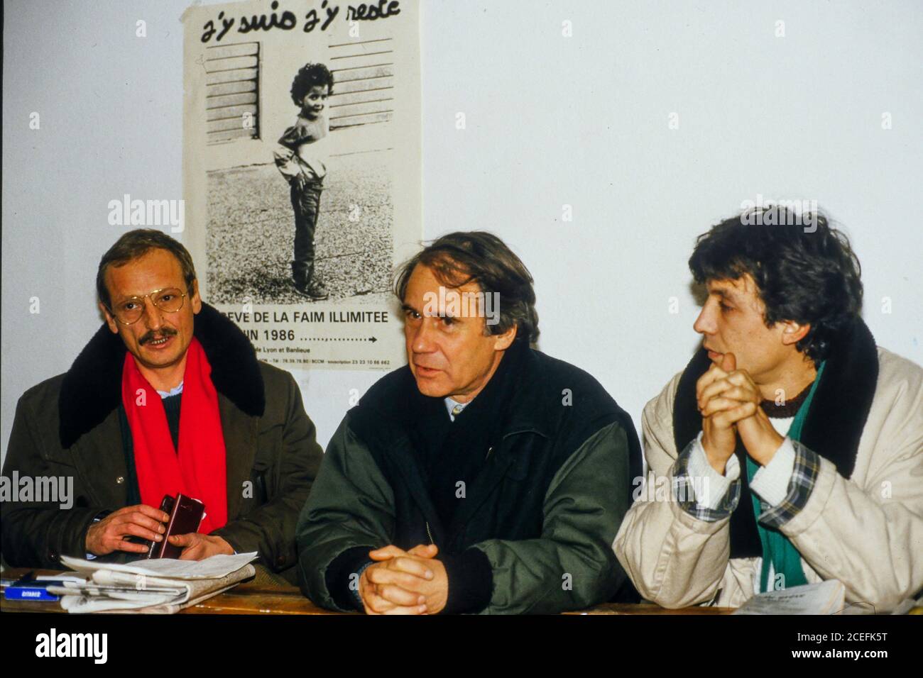 Pierre Juquin, Kandidat für die kommunistischen Renovatoren, Kampagnen für Präsidentschaftswahlen, Lyon, Frankreich Stockfoto