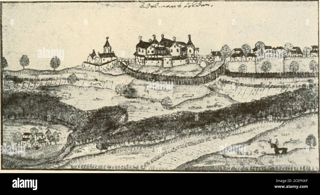 . Acht Reisen ins Ausland. Mitgehen. Es war die Einführung des Sohnes von Prinz KarlTheodore zu den Gleichaltrigen auf seinen Sitz im Haus. Die königliche Partei kam in Kutschen und wir gingen hinauf (es schneit hart, wie ich schreibe) in den dritten Stock und betraten eine kleine Galerie am Ende der großen Halle. Etwa zwanzig oder fünfundzwanzig Damen saßen darin, und bevor sich die ältere Baronin setzte, sprach sie und schüttelte zwei Damen zu unserer Rechten 586 DEUTSCHLAND die Hand und sagte mir, es sei Prinzessin Karl Theodore, eine schöne Frau und Mutter des jungen Prinzen, die vorgestellt werden sollte. Ich wünschte, ich könnte die Uni beschreiben Stockfoto