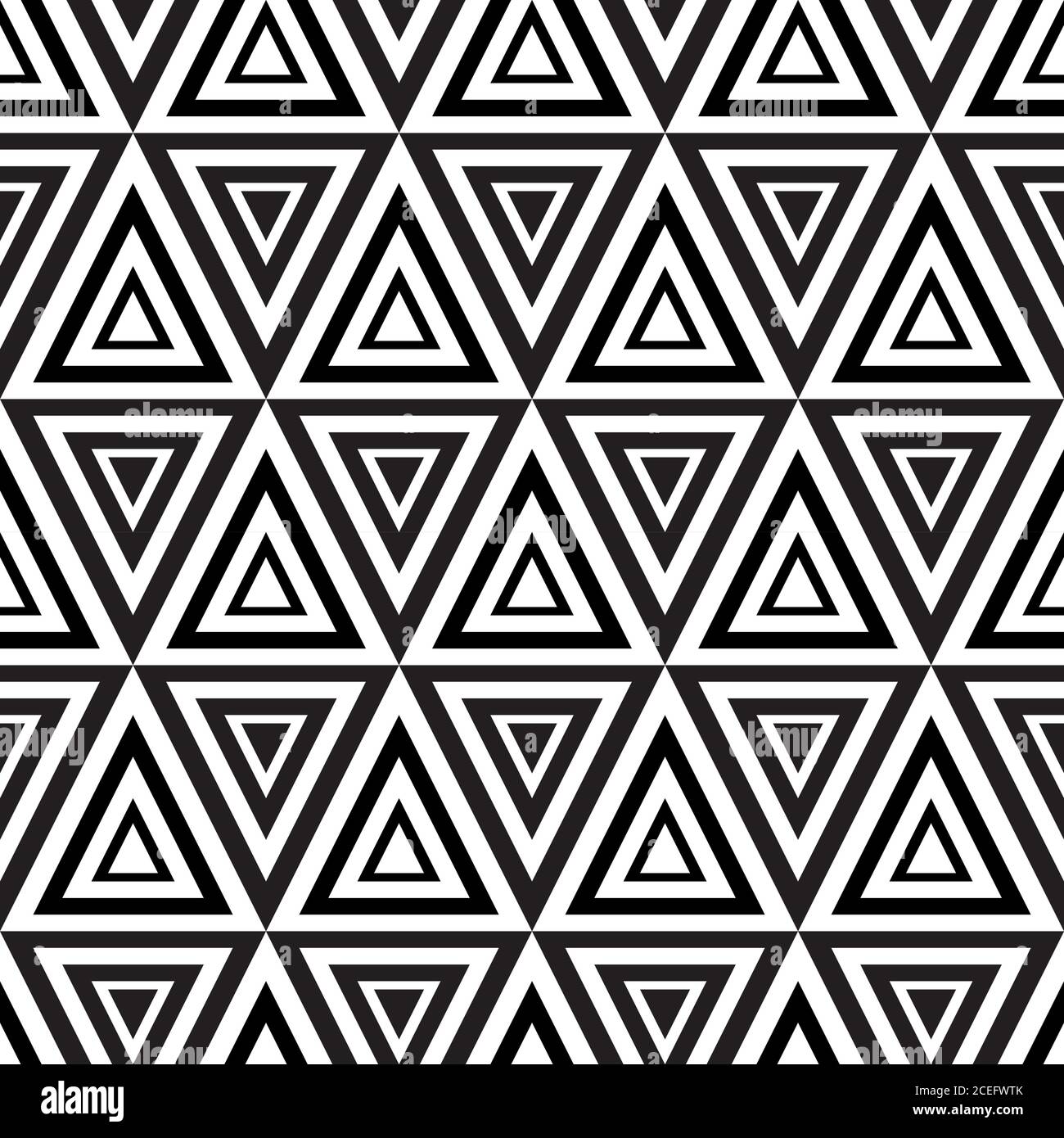 Schwarz und Weiß Hypnotic Hintergrund Nahtloses Muster. Vektorgrafik Stock Vektor