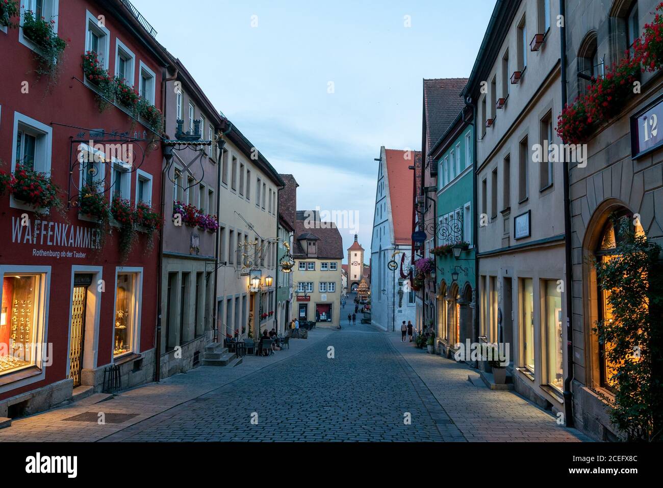 Historische Gebäude in der Altstadt von Rothenburg ob Der Tauber Stockfoto