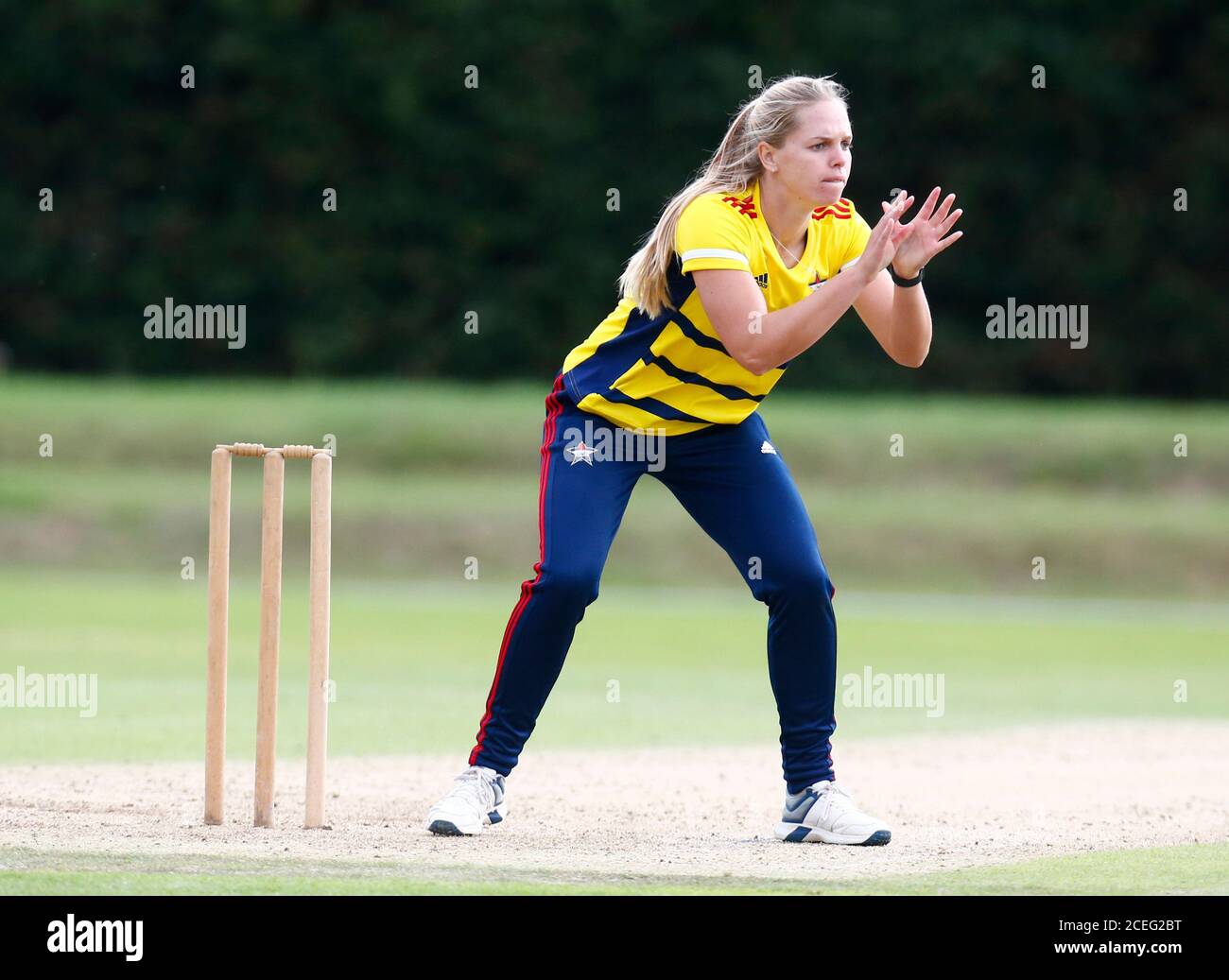 BECKENHAM, Großbritannien, AUGUST 31:Surrey East Stars Freya Davies während der Rachael Heyhoe Flint Trophy zwischen South East Stars Women und Sunrisers wo Stockfoto