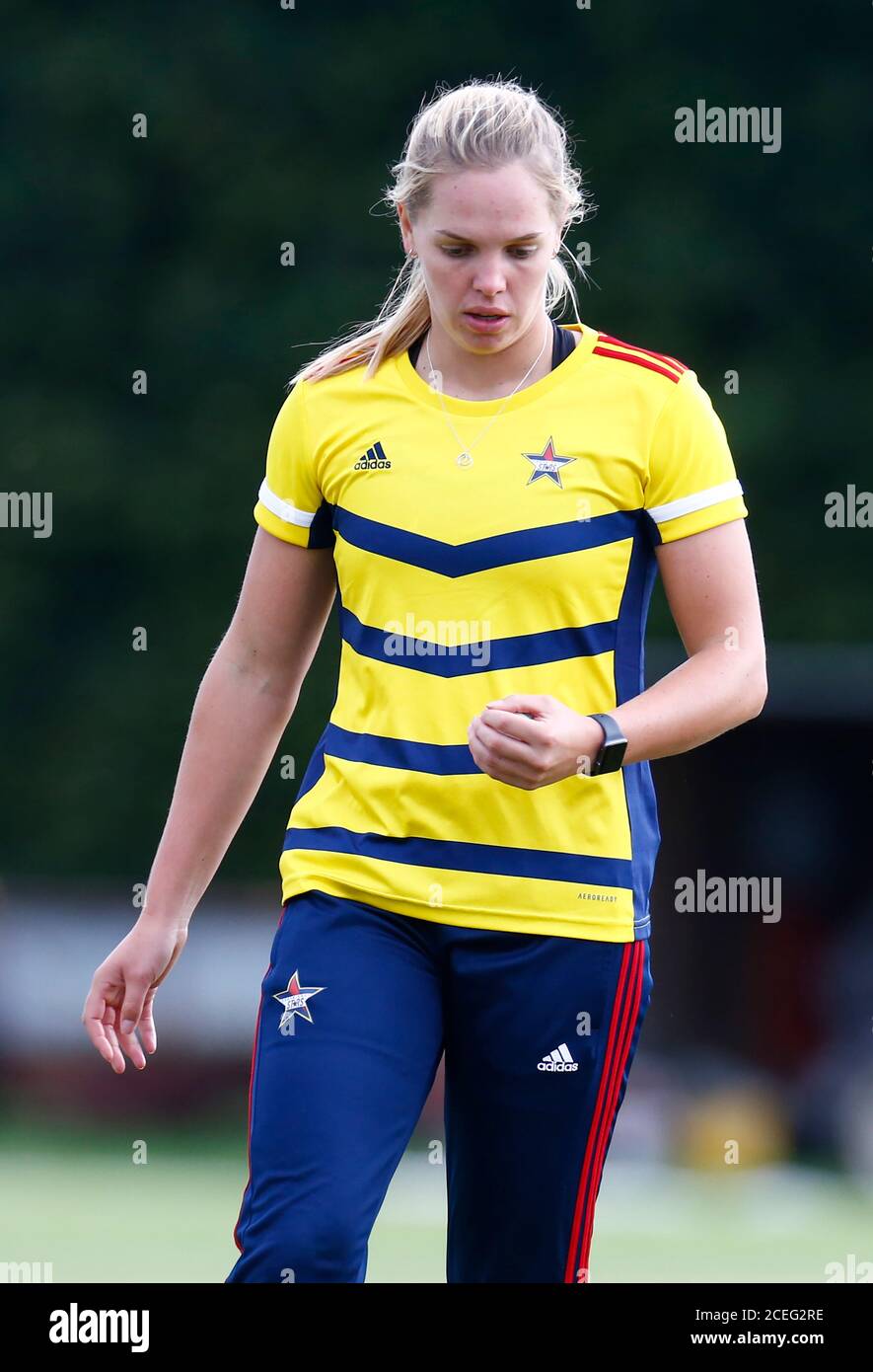 BECKENHAM, Großbritannien, AUGUST 31:Surrey East Stars Freya Davies während der Rachael Heyhoe Flint Trophy zwischen South East Stars Women und Sunrisers wo Stockfoto