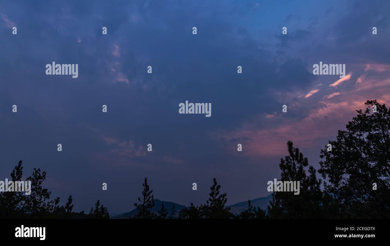 Landschaft Mit Morgenlicht. Oregon, Ashland, Cascade Siskiyou National Monument, Sommer Stockfoto