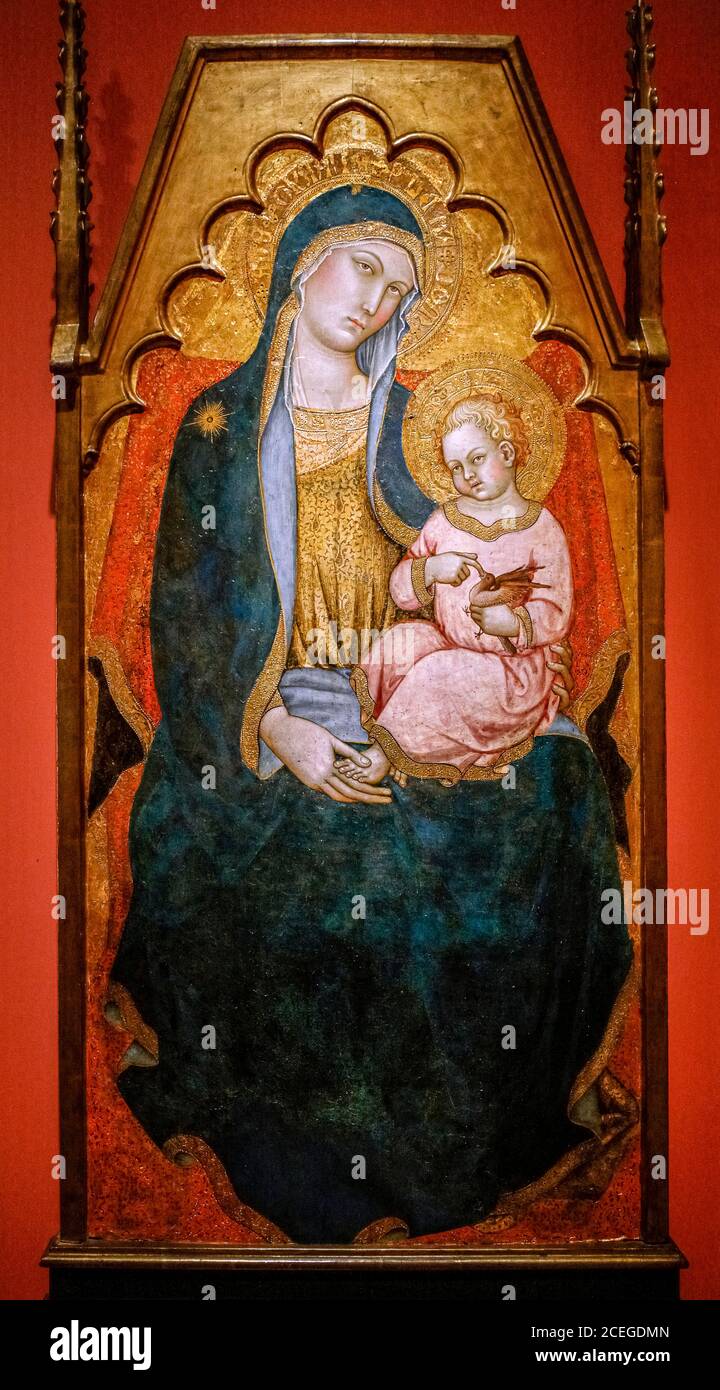 Italien Umbrien Perugia - Nationalgalerie Umbriens: Monographische Ausstellung (1362-1422) - Madonna mit Kind 1405-1407 Stockfoto