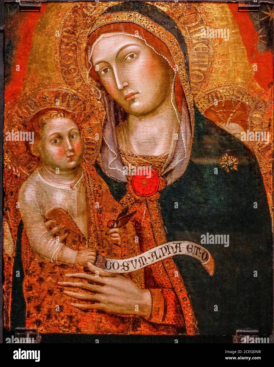 Italien Umbrien Perugia - Nationalgalerie Umbriens: Monographische Ausstellung (1362-1422) - Madonna mit Kind 1405-1407 Stockfoto