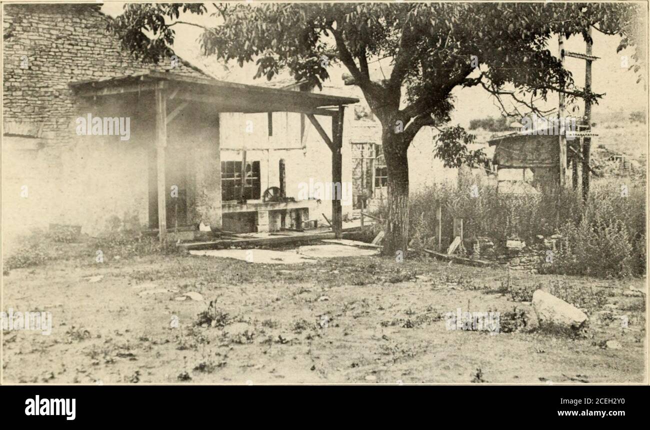 . Wo die Marineinfanteristen in Frankreich kämpften. Blick vom Friedhof in Richtung Thiacourt, zeigt Linie o1 Advance. r. p. C. 3. Bn. 6. Reg., Thiacnutt Jaulny Road. Stockfoto