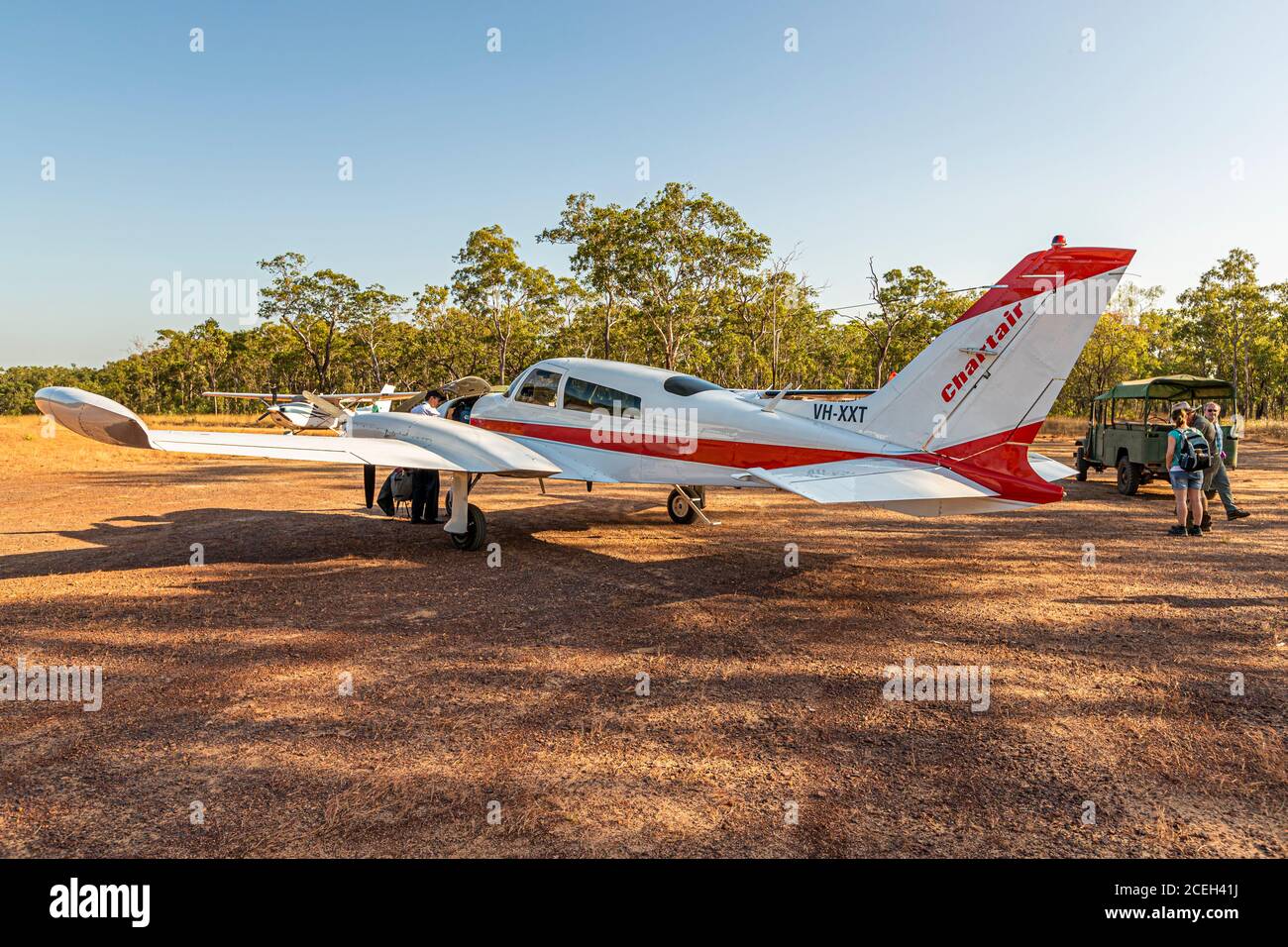 Airstrip am oberen Ende Australiens Stockfoto