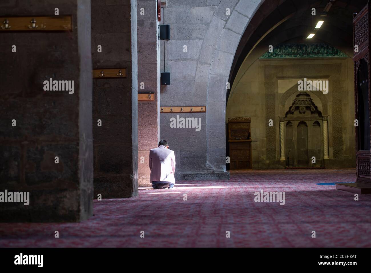 Muslimische Männer in der Moschee Stockfoto