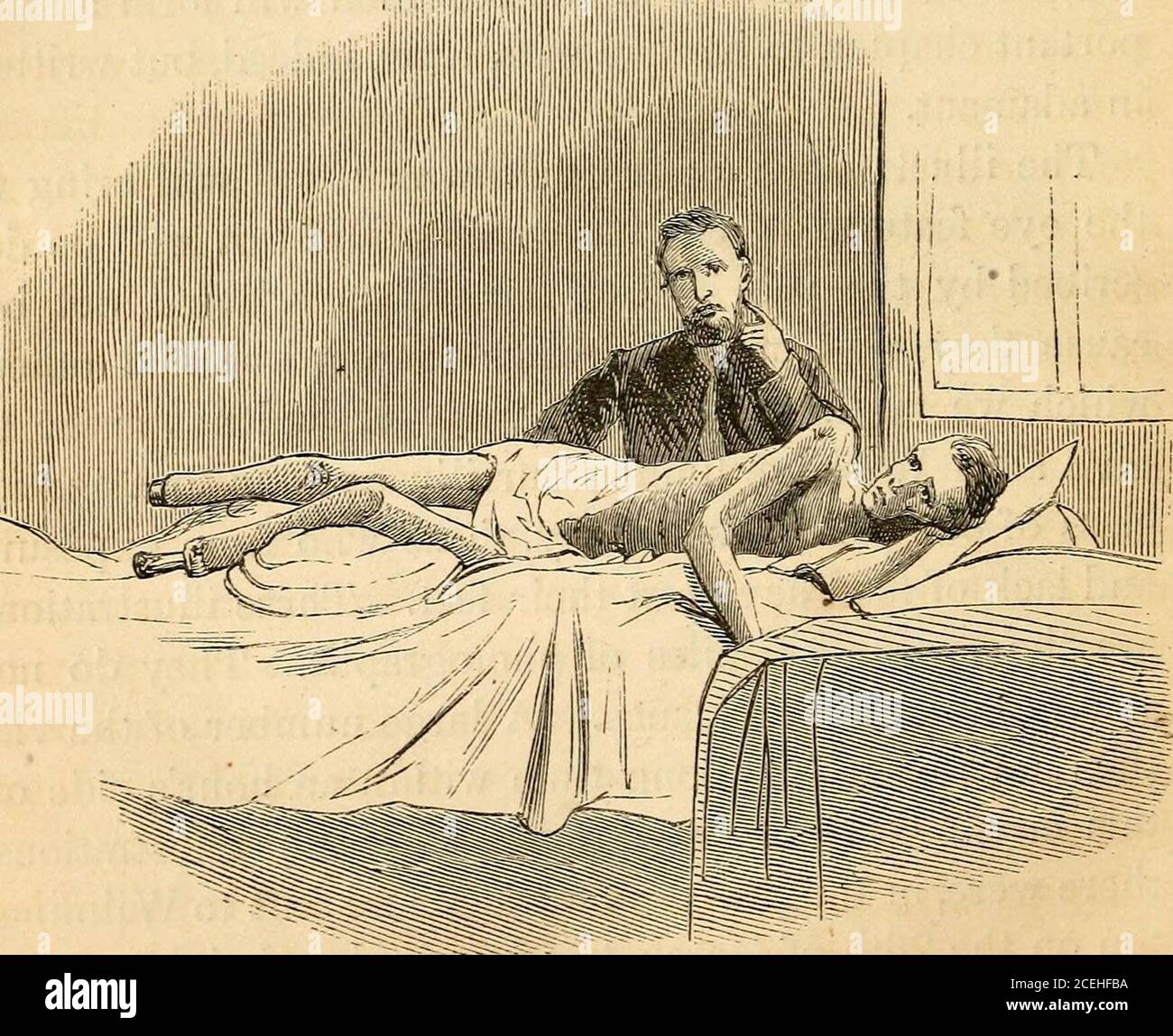 . Gefängnisleben im Süden : in Richmond, Macon, Savannah, Charleston, Columbia, Charlotte, Raleigh, Goldsborough, und Andersonville, während der Jahre 1864 und 1865. S wurden für eine lange Zeit innerhalb einer Stunde Fahrt vondieser Stadt. Von der Klasse, die in unseren Abbildungen dargestellt wird, gab es in den Gefangenen, die am 26. März nach Wilming-Ton geparoliert und geschickt wurden, zweihundertsiebenundachtzig / 304 SKIZZEN DES GEFÄNGNISLEBENS. Fälle. Diese hatten durch Hunger und Frost in Südgefängnissen ganz oder teilweise ihre Füße verloren. Diese Gehäuse wurden in die Hände von Kaplan J. J. Geer, des 183d Ohio Voluntee gelegt Stockfoto