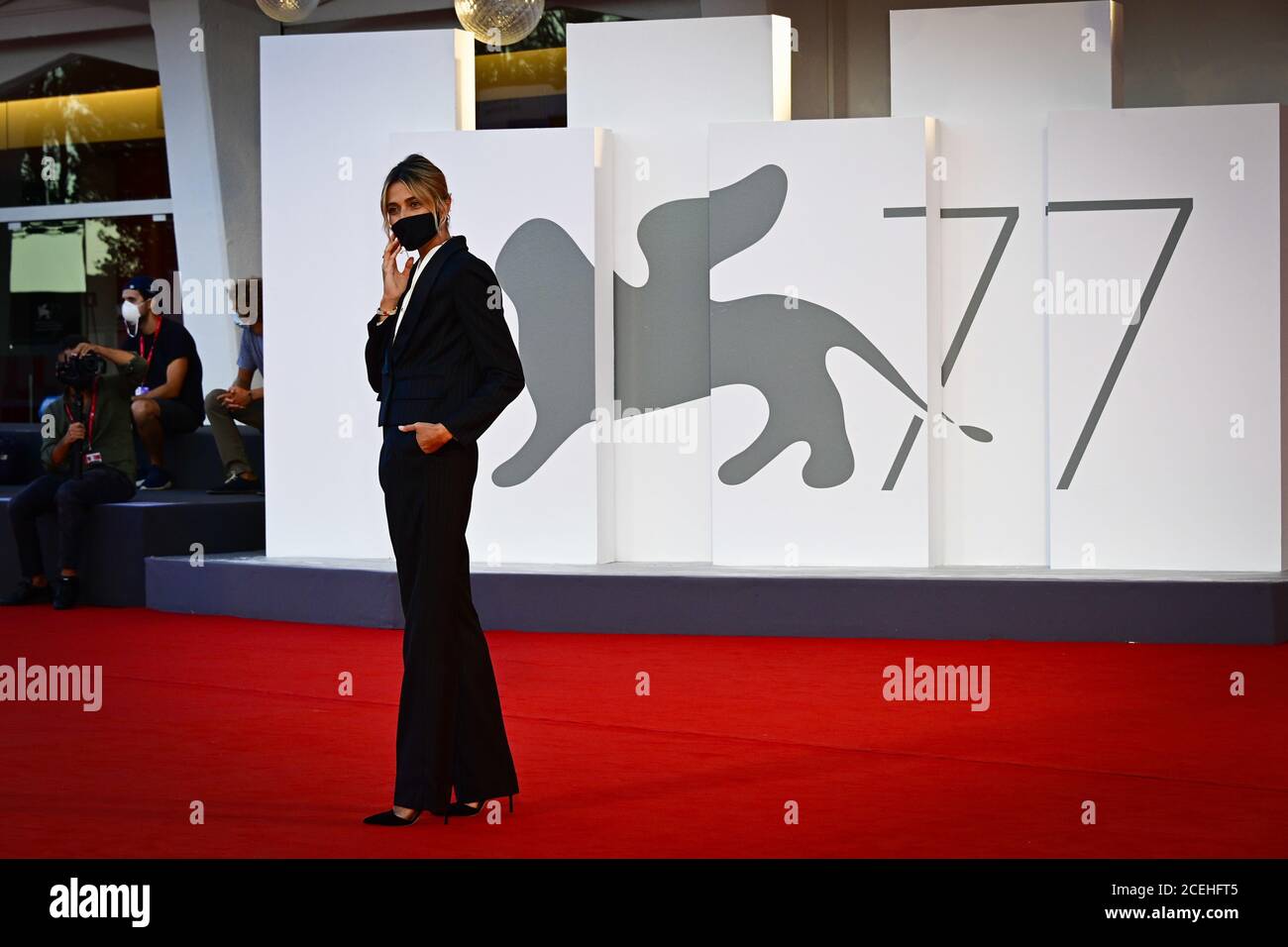 Lido di Venezia, Venedig, Italien, 01 Sep 2020, Anna Foglietta während der Zeremonienmeister und Sponsor des 77. Filmfestivals in Venedig, Nachrichten - Credit: LM/Daniele Cifalà/Alamy Live News Stockfoto