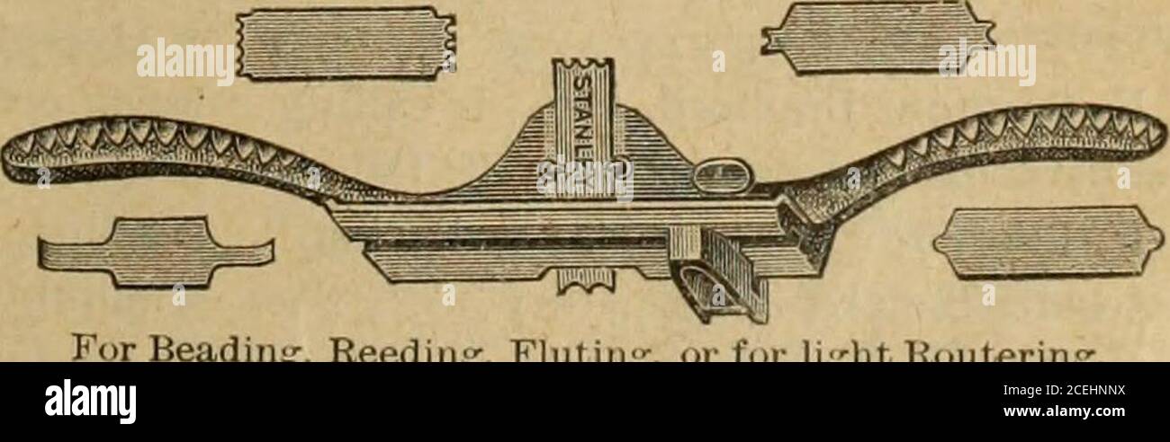 . Hardware-Merchandising Januar bis Juni 1900. HERCULES Sash Cord. Star Brand Cotton Rope Star Brand Cotton Clothes Lines Star Brand Cotton Twine zum Verkauf durch alle Großhandel Händler IMPKOVEDLabor- sparende TISCHLERWERKZEUGE. Stanleys Universal Handbeader. STANLEY RULE & LEVEL CO.New Britain, Conn. Für Beading, Reeding, Fluting oder für leichte Houterin, DIE VON ALLEN Eisenwarenhändlern VERKAUFT werden. VON DER ARBEIT Stockfoto