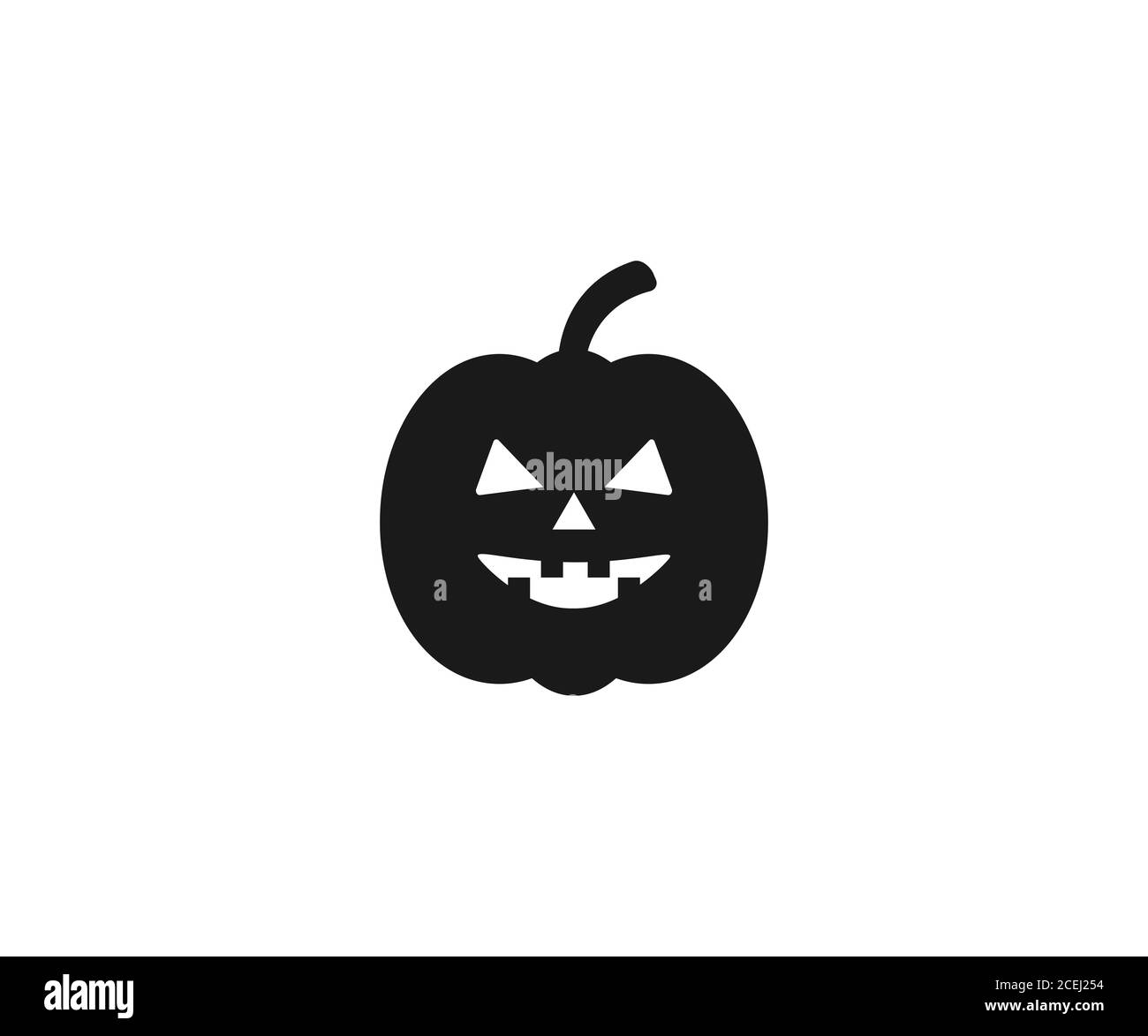 Halloween, Horror, Kürbis-Symbol. Vektor-Illustration, flaches Design. Stock Vektor