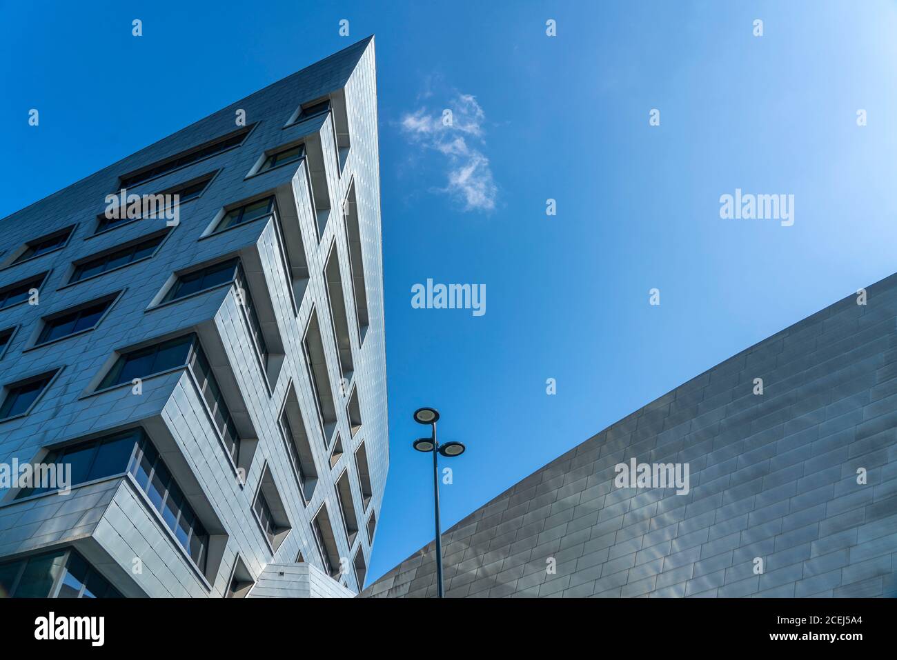 Die Leuphana Universität Lüneburg, Zentralgebäude, entworfen von Daniel Libeskind, Niedersachsen, Deutschland Stockfoto