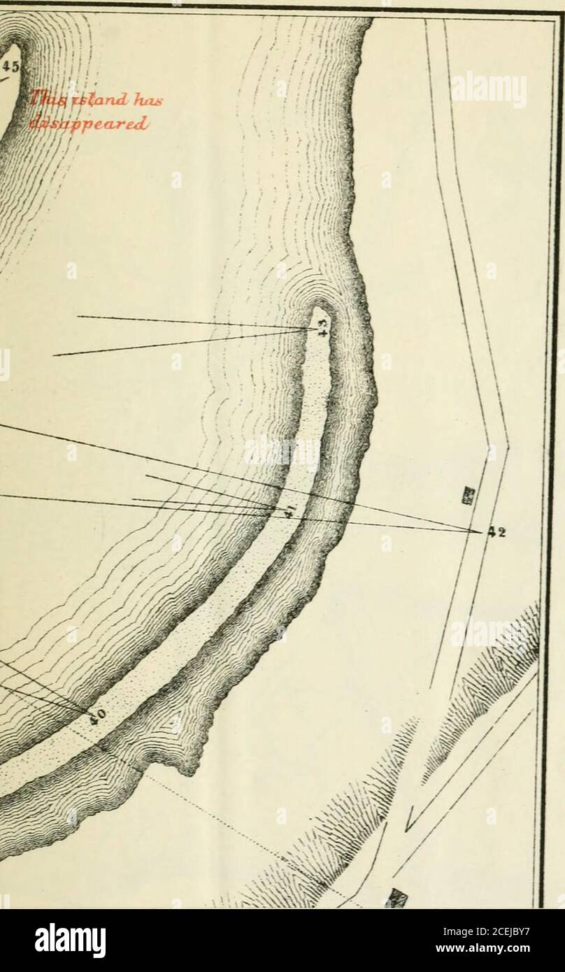 . Sonderbericht der New York State Survey über die Erhaltung der Landschaft der Niagarafälle ; und vierte Jahresbericht über die Triangulation des Staates. Für das Jahr 1879. Die Macht des Staates kann dies erreichen. Und jetzt ist der große Katarakt mehr denn je Eigentum des ganzen Volkes. Ein Besuch an den Wasserfällen ist nicht mehr der Luxus von therich. Die Ausschlusssätze auf der Schiene haben es für die ermöglicht. ;IME the rore, OlCT eity and TCTS itaii out.can- de-•e ofiira--linudt a?&gt;sest iu theliefsthisi vei-lingloiy his-nitstide- thejneter.ow.■on-ircenasthie KARTE ZEIGT REZESSION VON NIAGARA Stockfoto