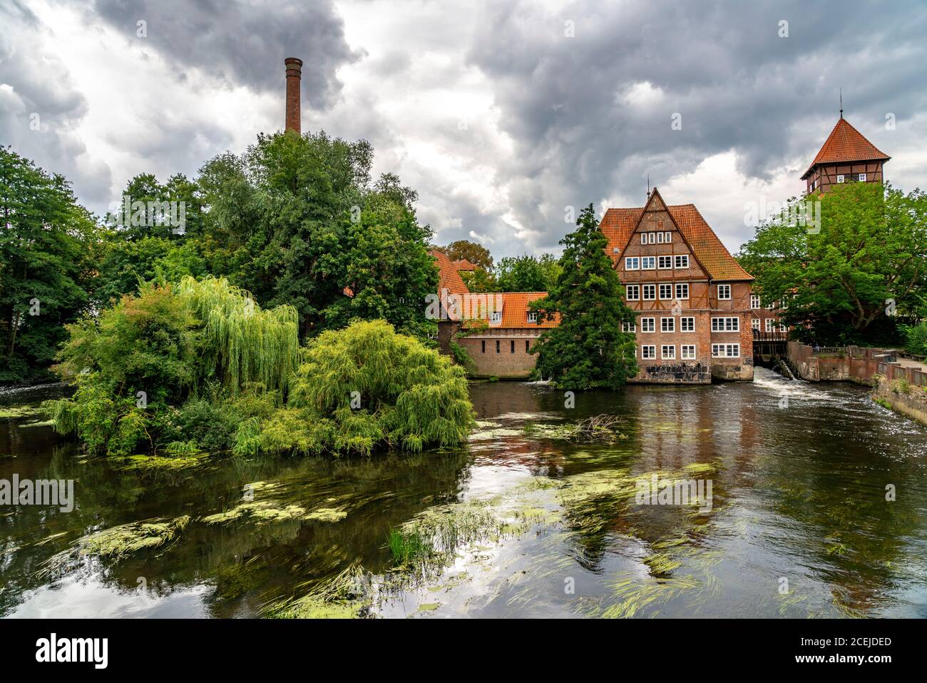 Wasserturm, Ilmenau, Ratsmühle, Innenstadt, Lüneburger Altstadt, Niedersachsen, Deutschland Stockfoto