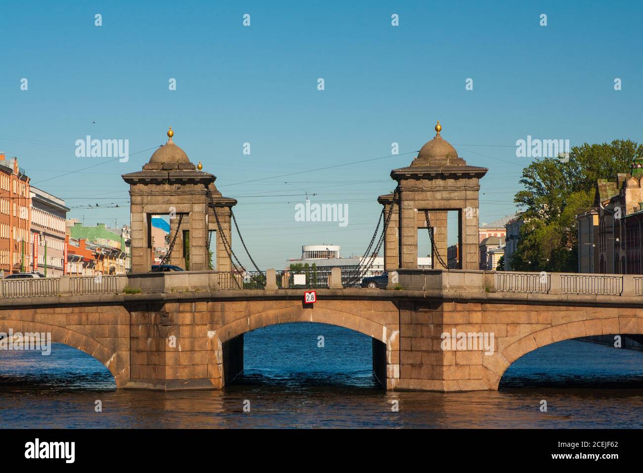 Staro-Kalinkin-Brücke auf dem Fontanka-Fluss, Sankt - Petersburg. Petersburg, Russland Stockfoto