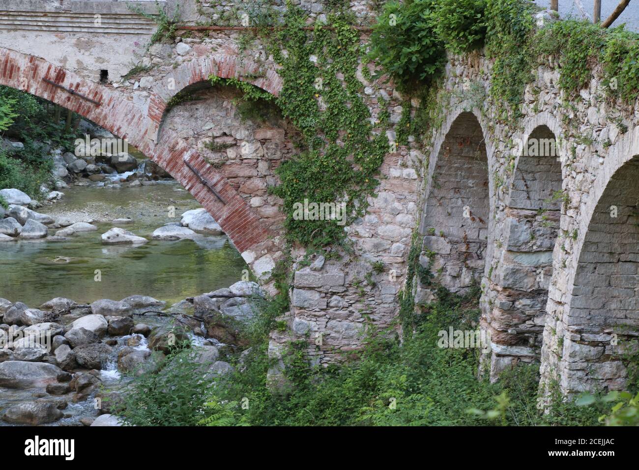 Alte römische Brücke Stockfoto