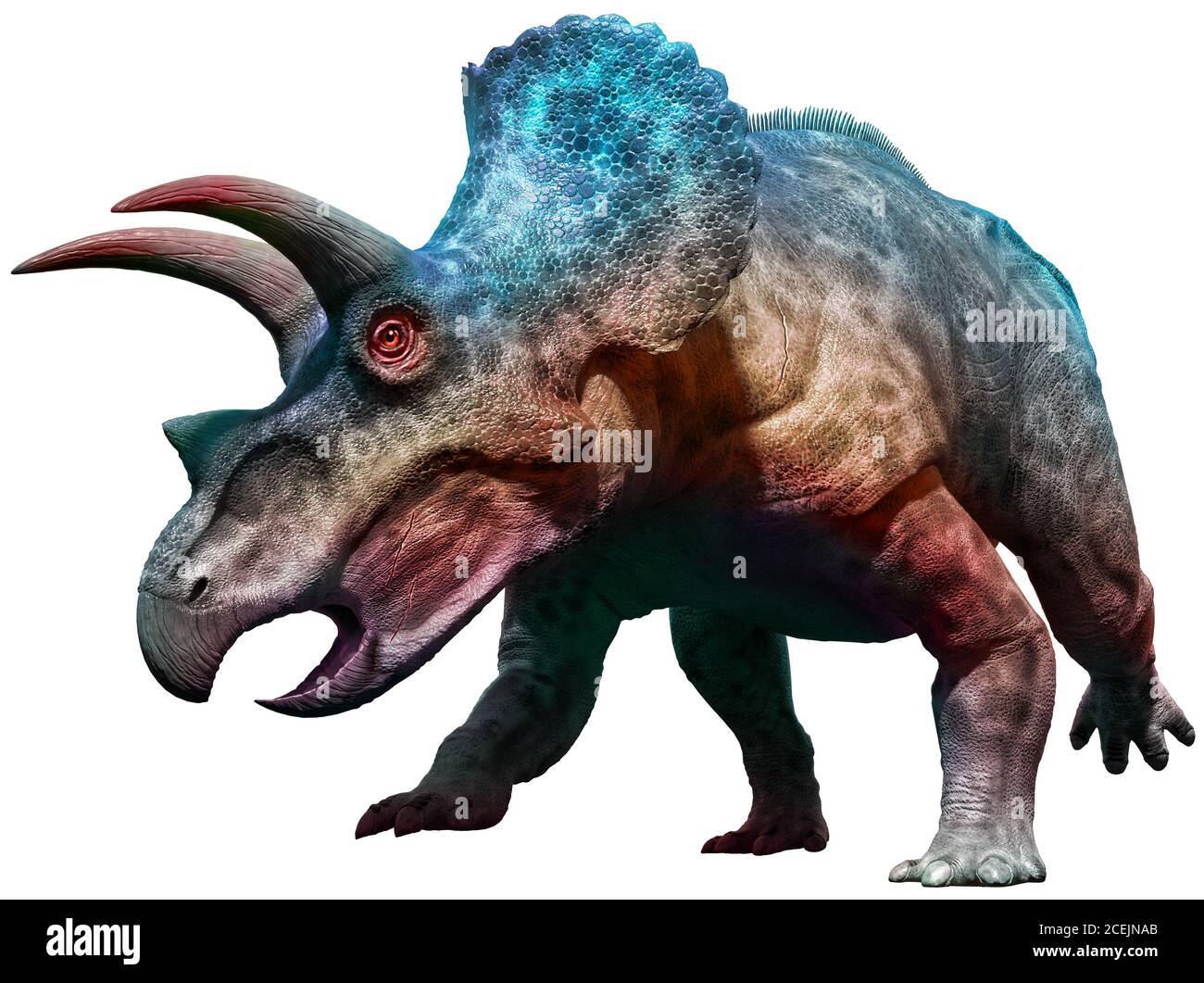 Triceratops Dinosaurier laden 3D-Illustration Stockfoto