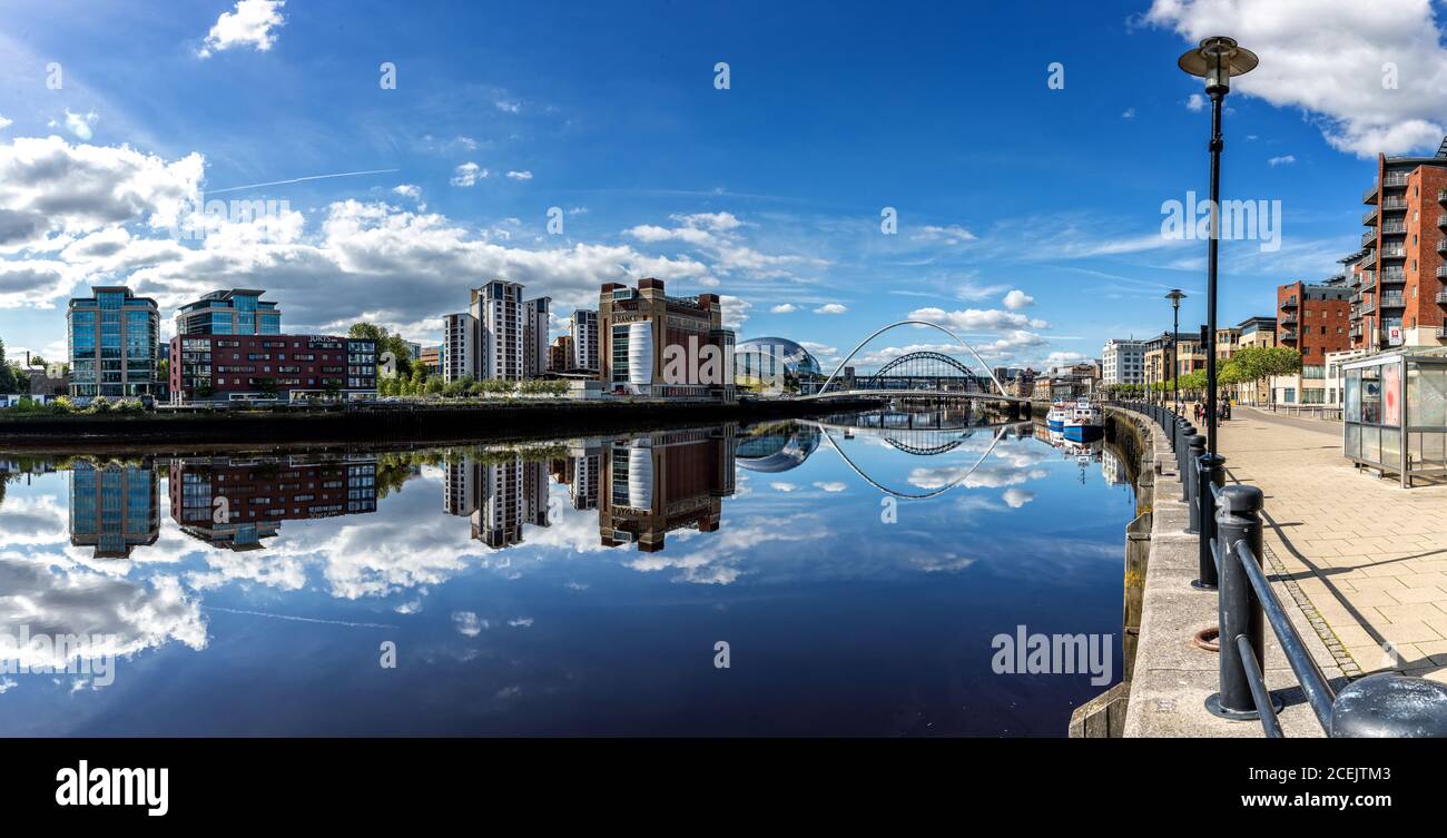 Ruhiger Tag auf dem Fluss Tyne Stockfoto